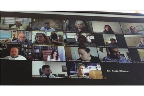 "Διαδικτυακή συζήτηση του Προέδρου και της Ομάδας Εργασίας για την Τεχνική Εκπαίδευση του Β.Ε.Π. με τον Διοικητή και στελέχη του Ο.Α.Ε.Δ."